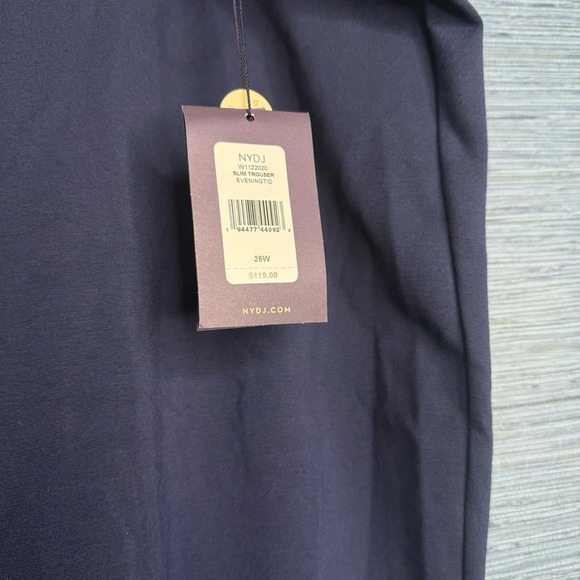 NYDJ slim trouser Navy Blue 26w NWT - Picture 5 of 9